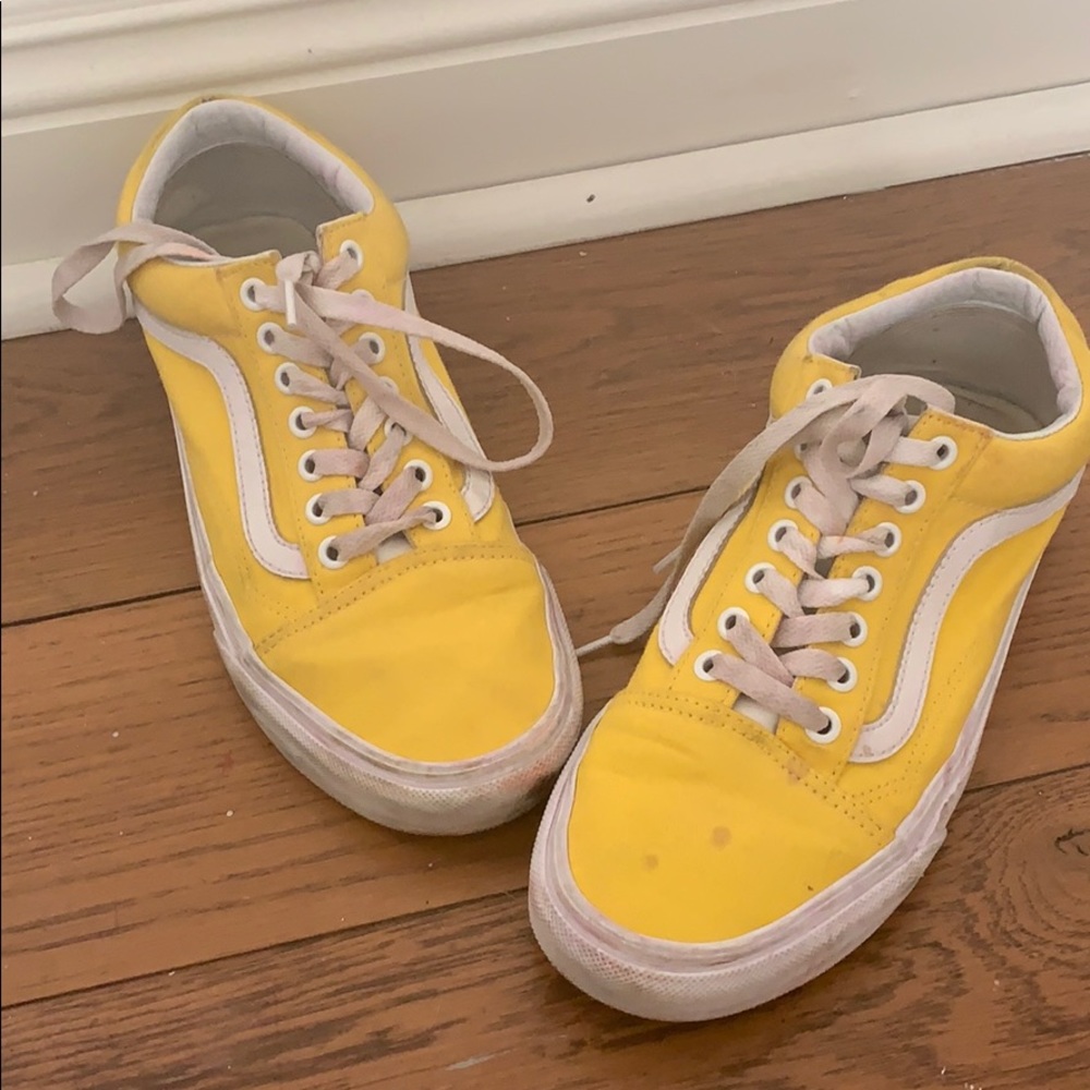 Customized yellow vans size 8.5 (women’s)